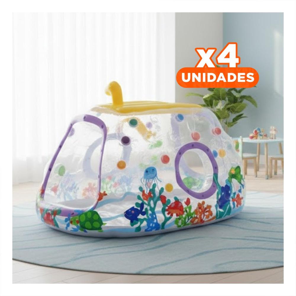 Pack4 Base de Juego de Submarino para Ninos que Aman el Mar Real Y+Regalo Sticker