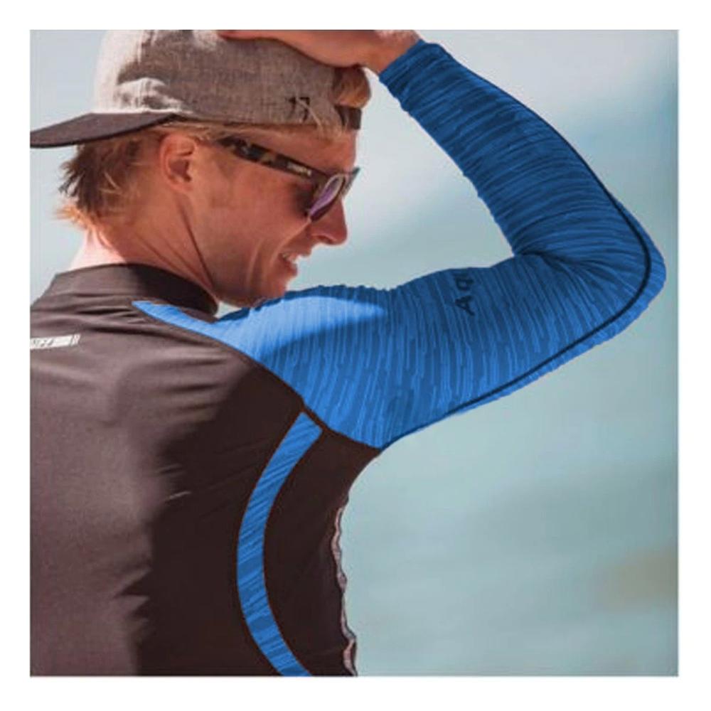 Polo Elastico de Nailon para Hombre Negro Azul Talla L Estilo Playa Casual