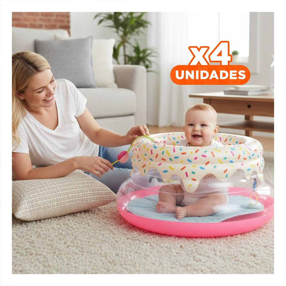 Pack4 Inflable de Gateo y Salto para los Primeros Pasos en Casa Y+Papel Regalo