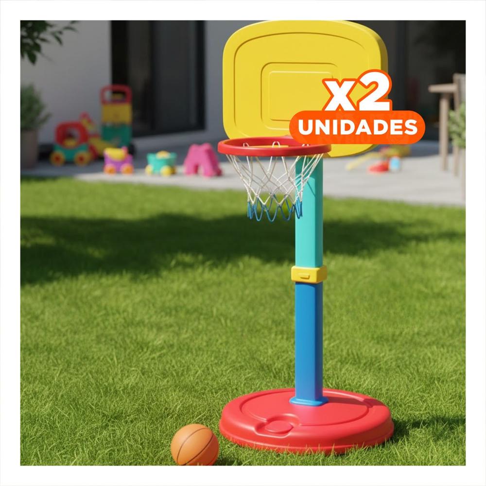 Pack2 Canasta Infantil Mediano 80cmx70cmx150cm con Red de Calidad para Juegos de Mucha Accion