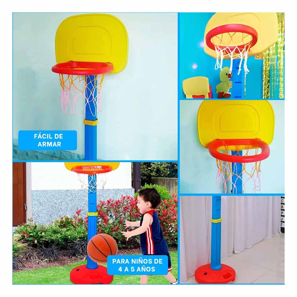 Tablero de Baloncesto Mediano 80cmx70cmx150cm con Base de Gran Estabilidad Y+Ligas Regalo