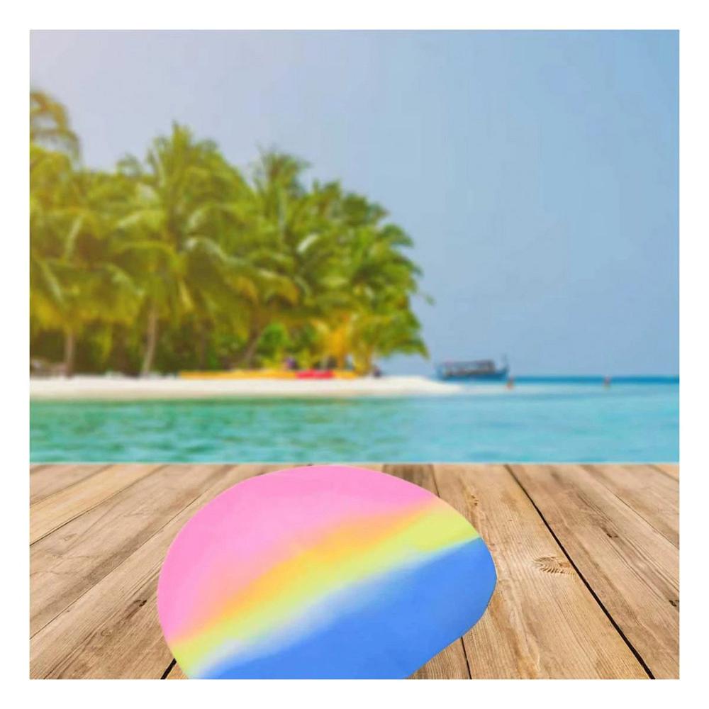 Gorro de Natacion Tricolor para Piscina Uso Diario con Diseno Atractivo Y+Papel Regalo