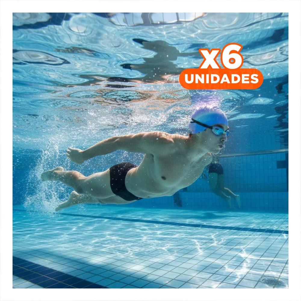 Pack6 Implemento Natacion Unisex para la Cabeza flexible para Uso Diario Y+Papel Regalo