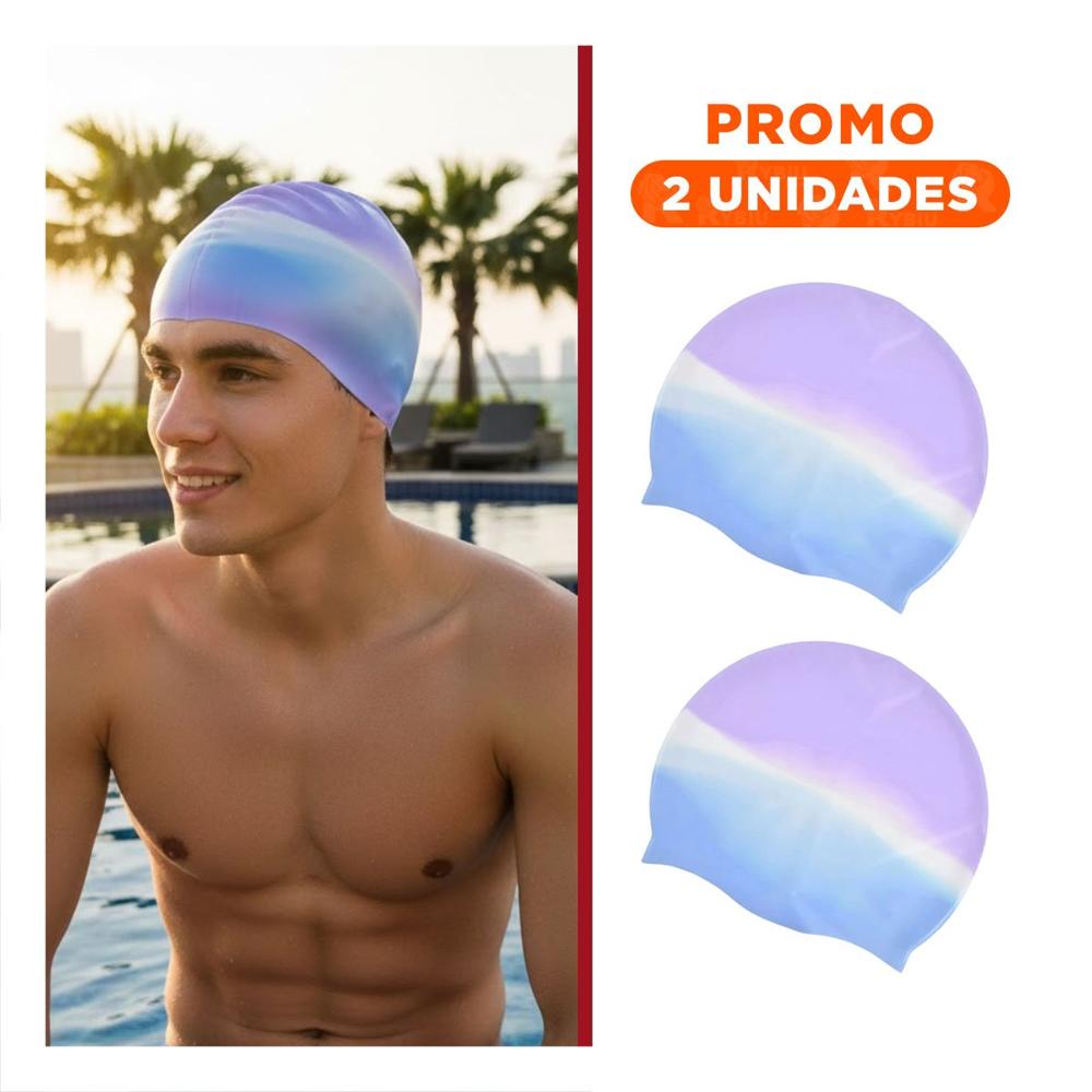 Pack2 Articulo Natacion Unisex para la Cabeza flexible para Uso Diario Y+Regalo Sticker
