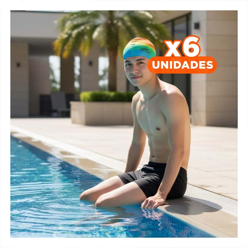 Pack6 Cubrecabeza Acuatico Unisex resistente para Entrenamiento Y+Papel Regalo