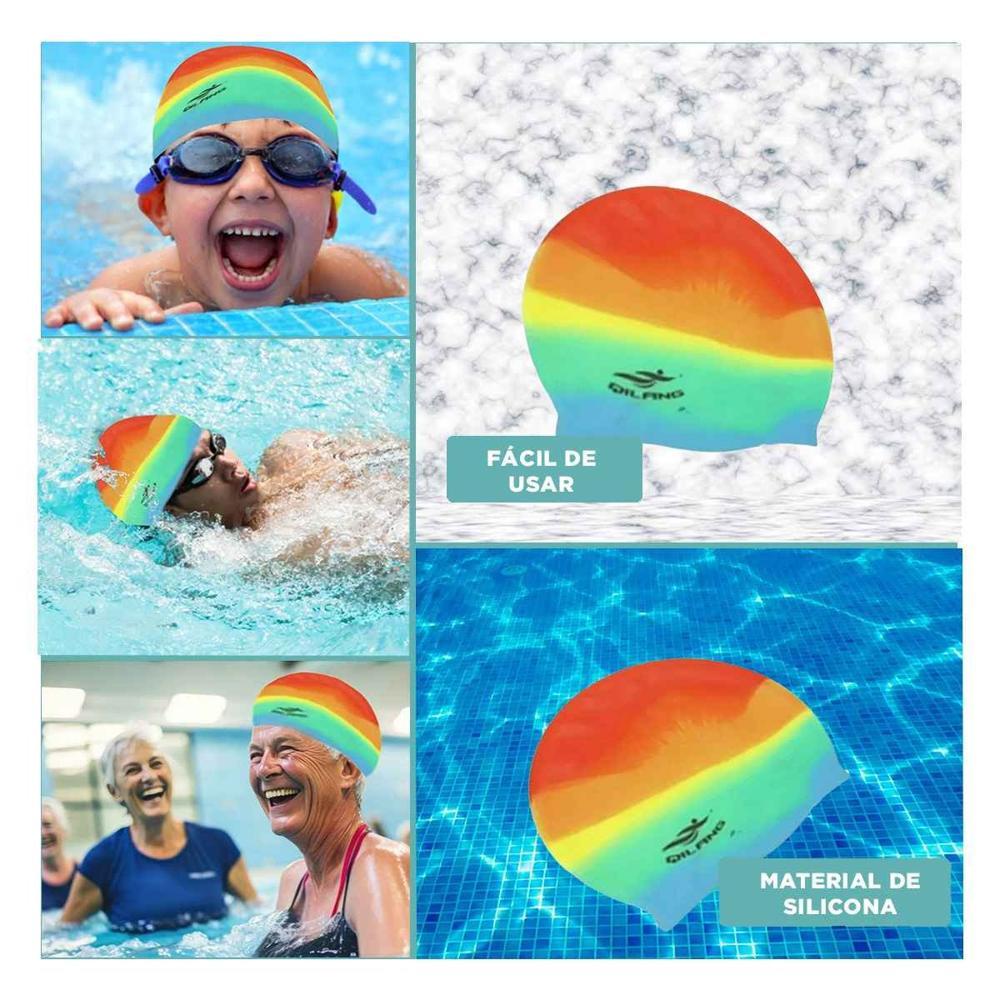 Gorra De Natacion Unisex adaptable para Sesiones Acuaticas en Piscina Y+Ligas Regalo