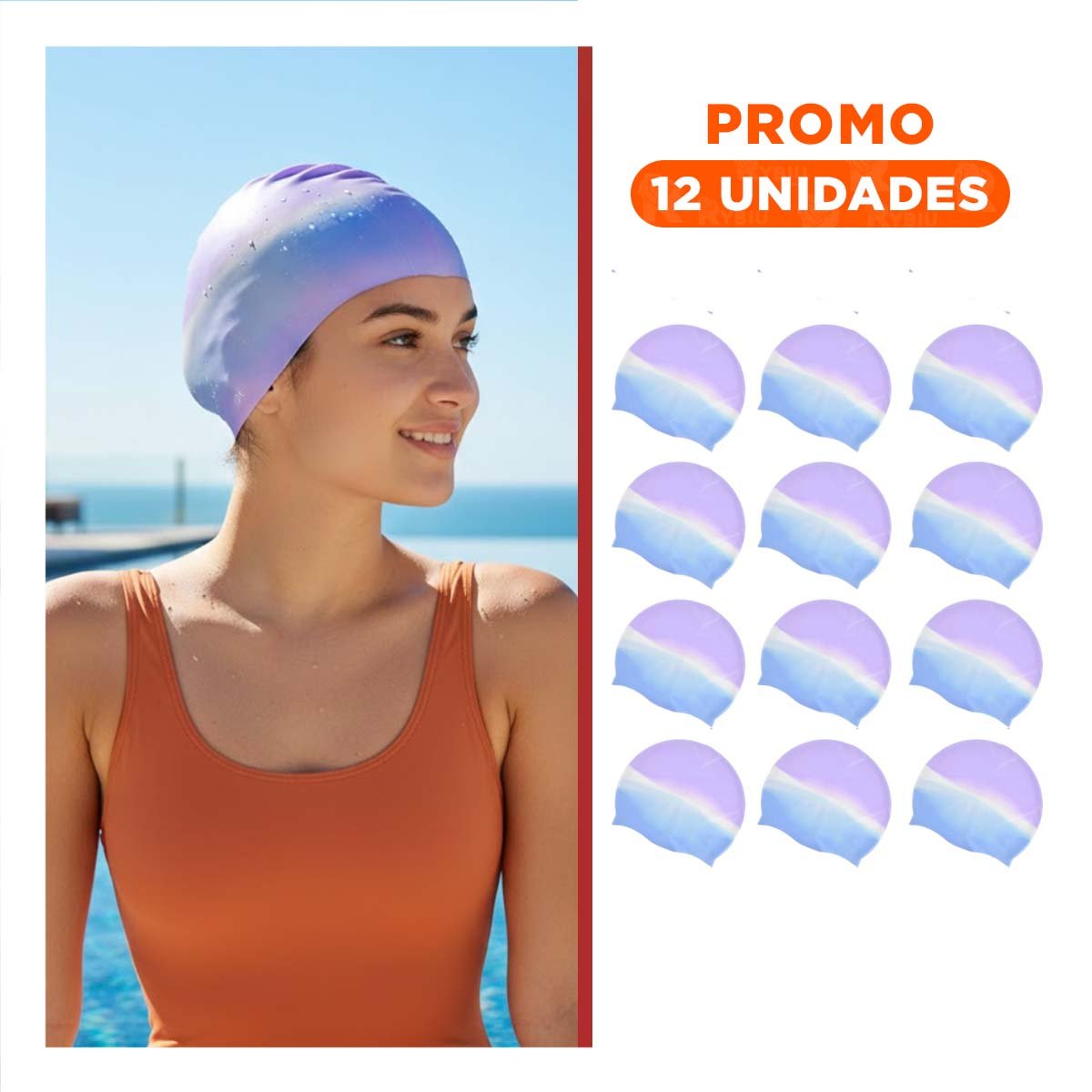 Pack12 Implemento Natacion Unisex para la Cabeza resistente para Natacion