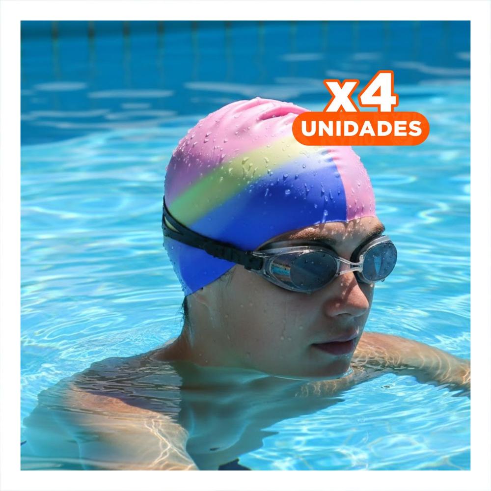 Pack4 Protector de Natacion Multicolor para Piscina Uso Deportivo y Recreativo Y+Regalo Sticker