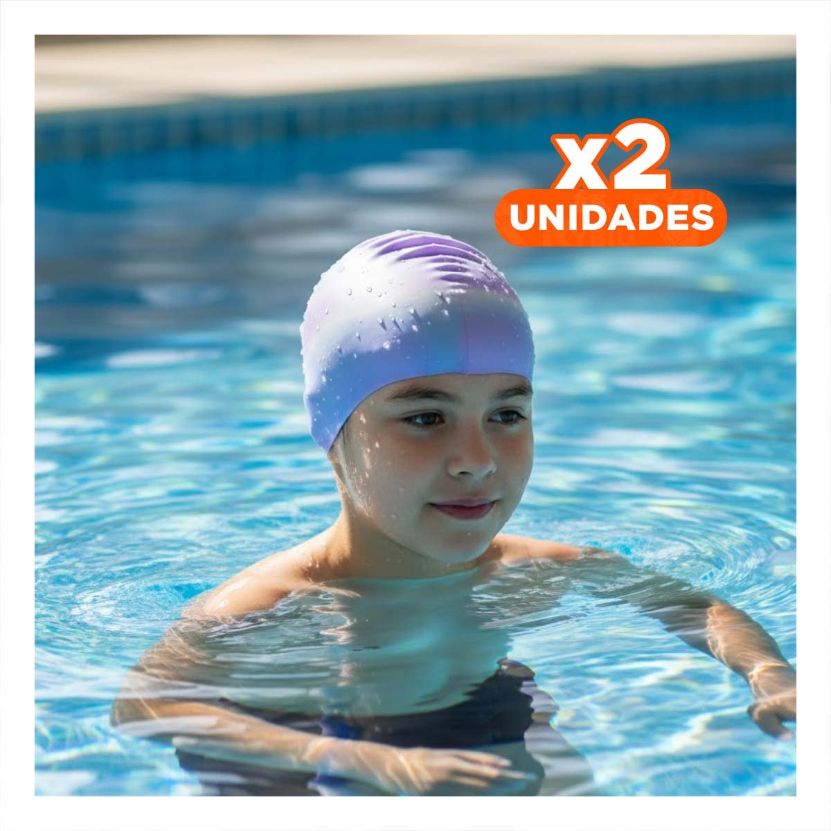 Pack2 Articulo Natacion Unisex para la Cabeza ligero para Entrenamiento Y+Papel Regalo
