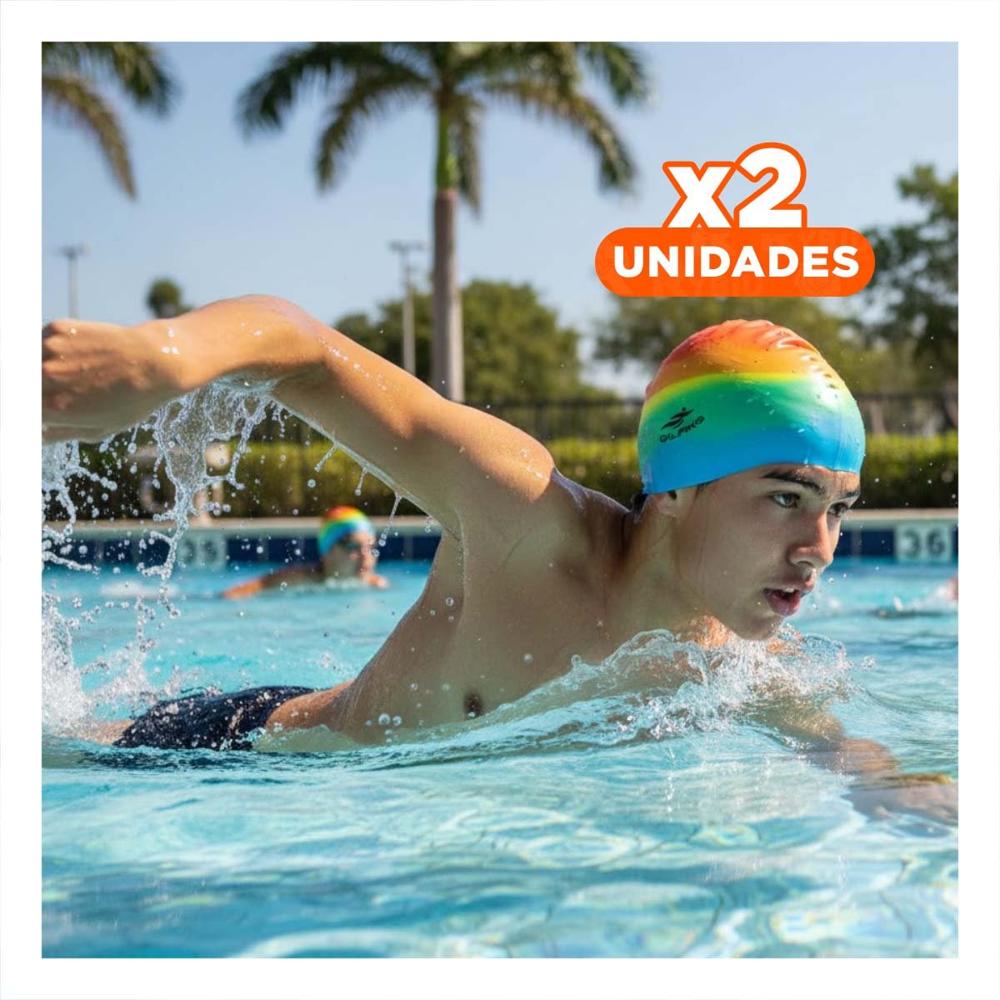 Pack2 Cofia De Natacion Unisex practica para Natacion Recreativa en Piscina Y+Papel Regalo
