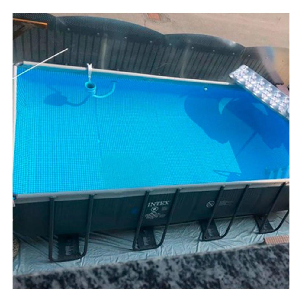 Piscina Rectangular de Gran Tamano con Estructura Parante para Exterior