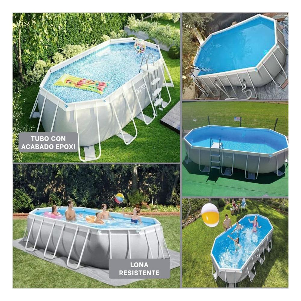Piscina Exterior con Forma Ovalada y Profundidad Generosa Y+Ligas Regalo