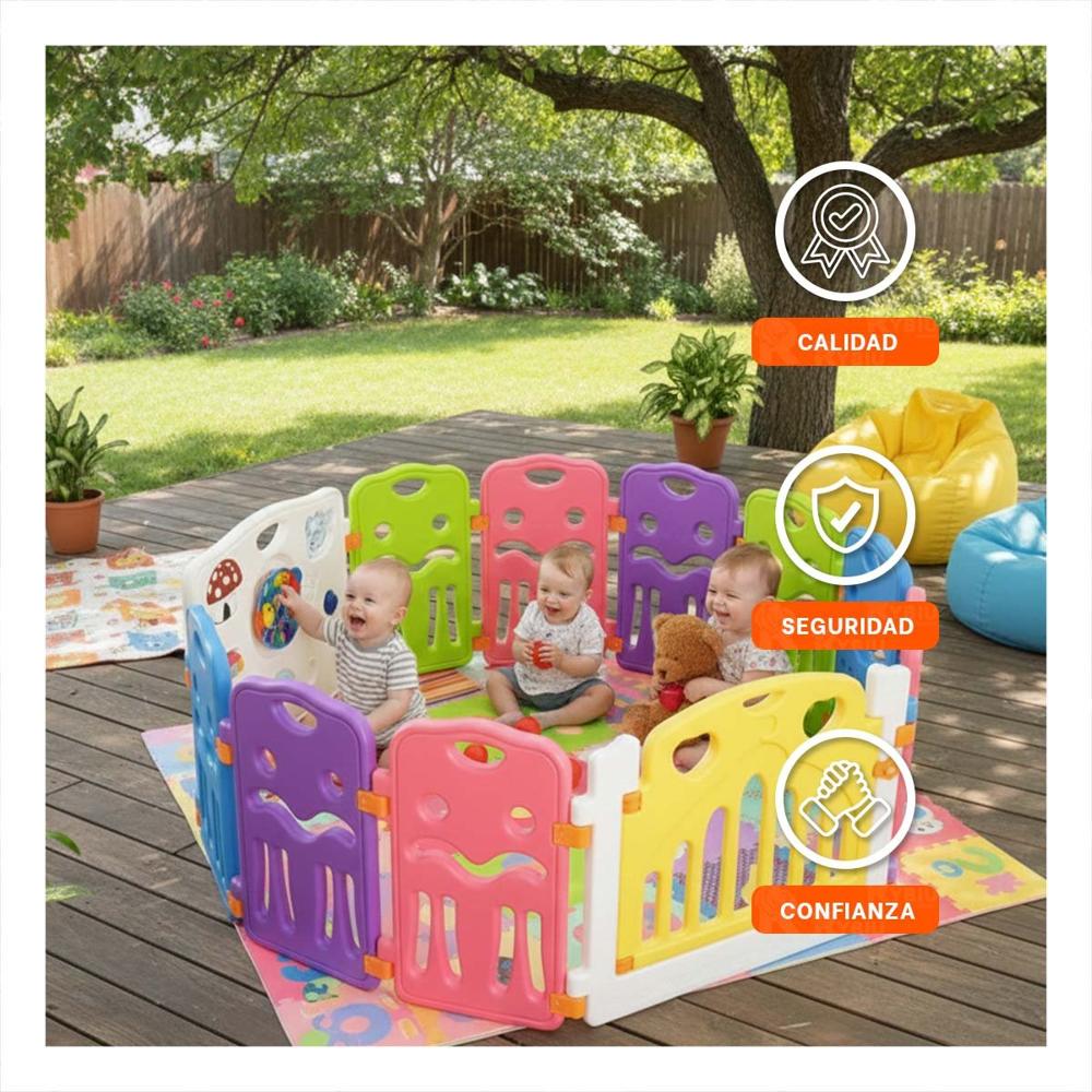 Juego de Corral 180cmx60cm de Gran Seguridad para el Recreo de su Bebe en Casa