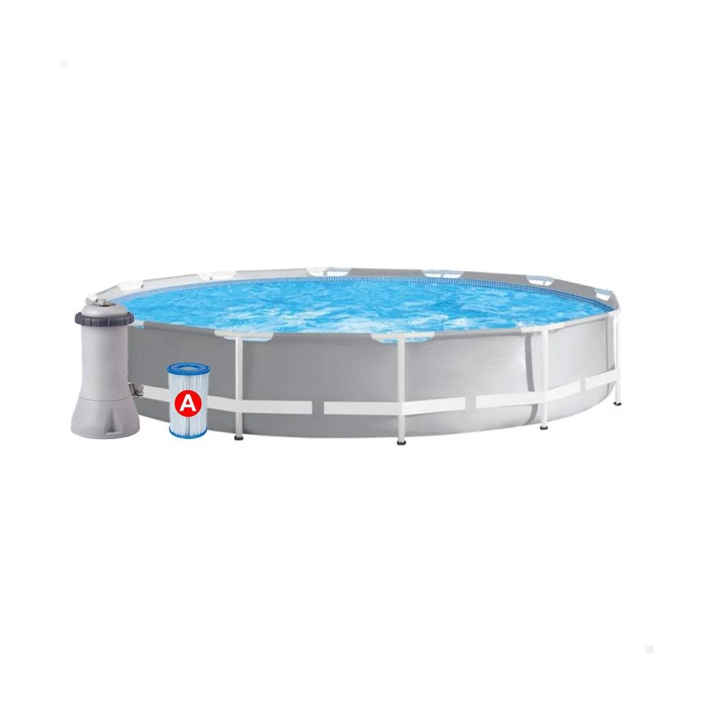Piscina Exterior con Diseno Redondo y Laterales Resistentes Y+Regalo Sticker