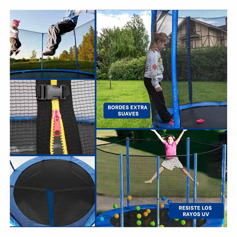 Cama Elastica de 182x223CM con Estructura Firme para los Saltos de los Ninos Y+Ligas Regalo