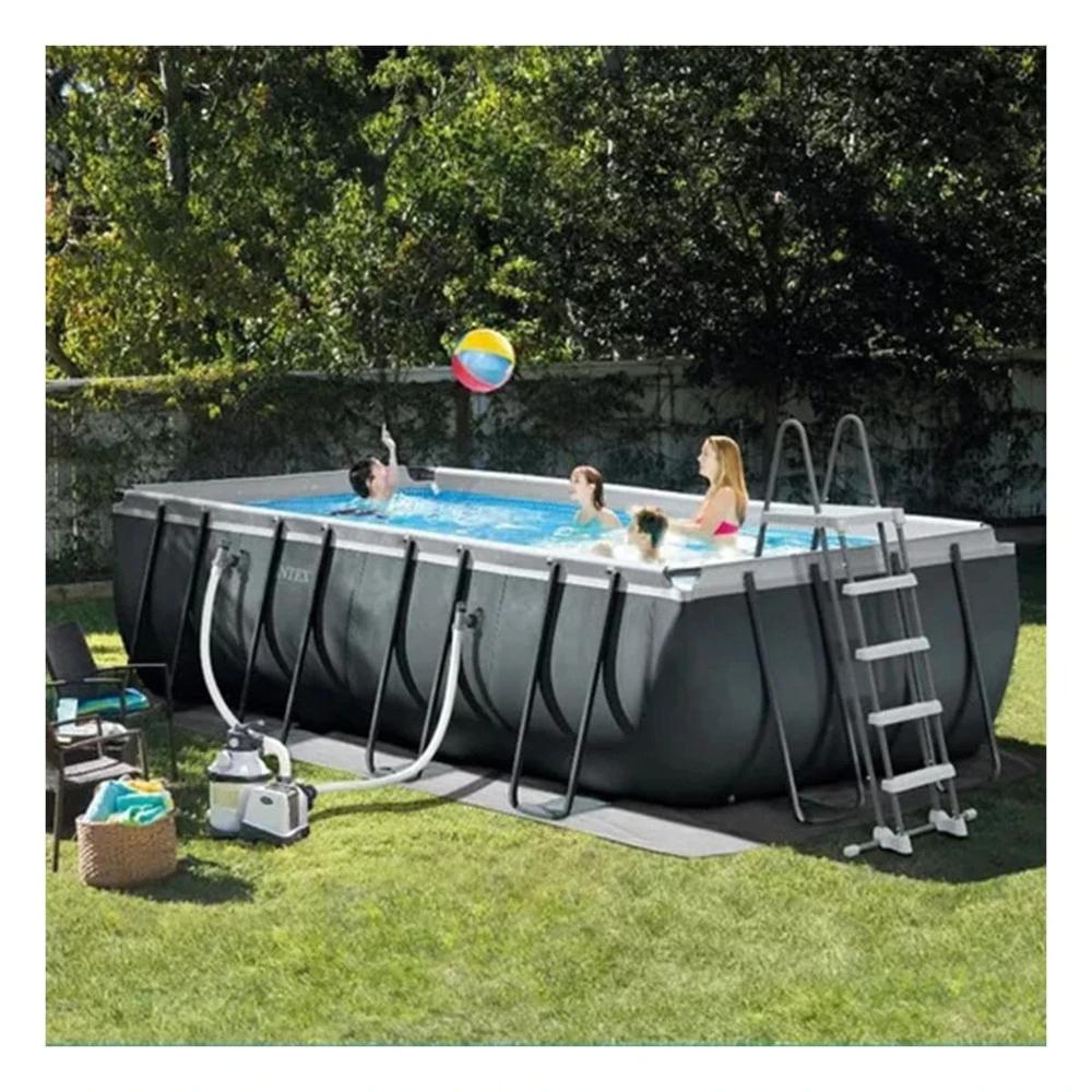 Alberca Rectangular de Gran Capacidad para Uso Familiar en Jardin Y+Papel Regalo