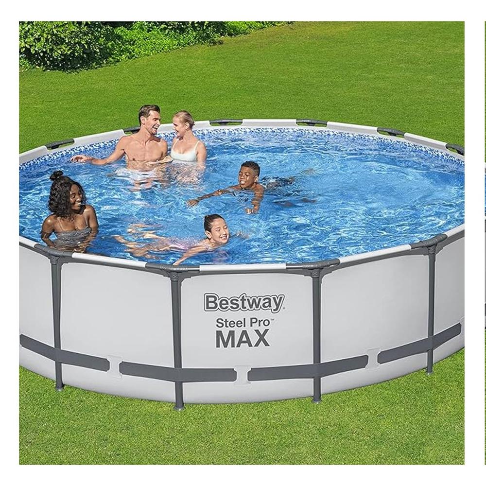 Piscina Redonda de Buen Diametro con Conjunto Completo para Exterior