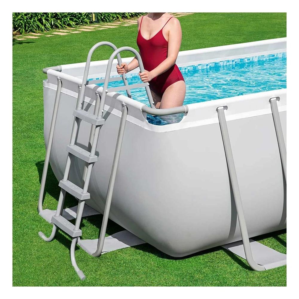 Piscina Rectangular de Gran Capacidad con Estructura Parante para Exterior