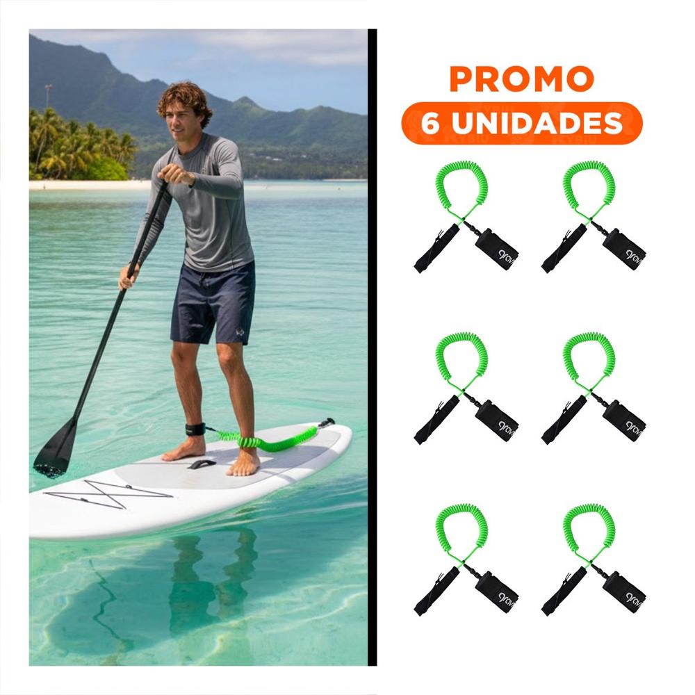 Pack6 Anclaje para Tabla de Natacion Color Verde Funcional Segura para Surf Y+Regalo Sticker