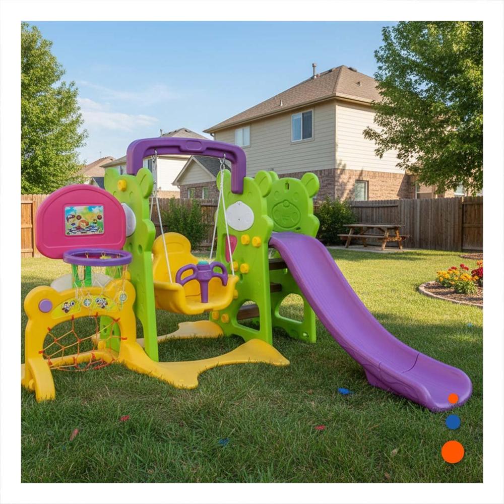 Juego de Resbaladera de Estilo Deportivo para Fomentar la Salud de sus Hijos Y+Post It