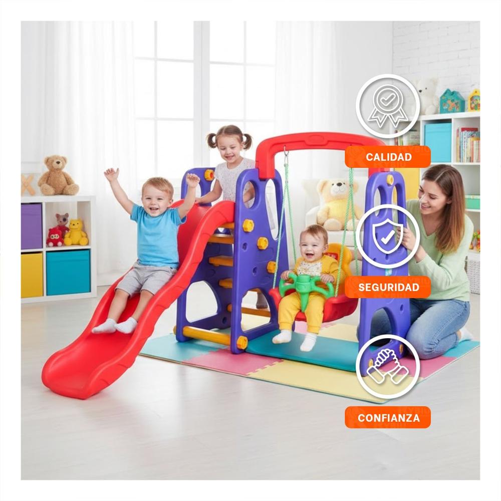 Play Center con Resbaladera 170cmx173cmx138cm para Diversion Activa en su Vivienda