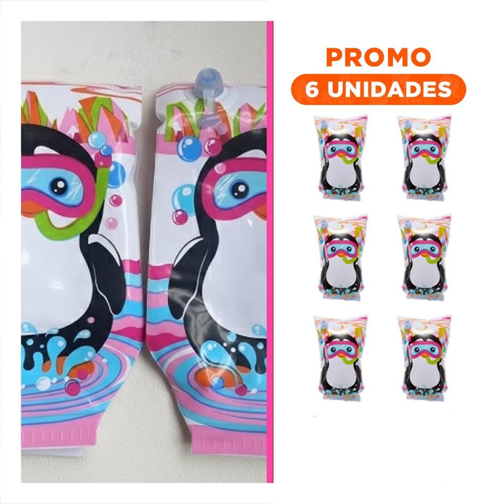 Pack6 Aros Animales Acuaticos Pinguino 32102 para Juegos Recreativos Y+Regalo Sticker