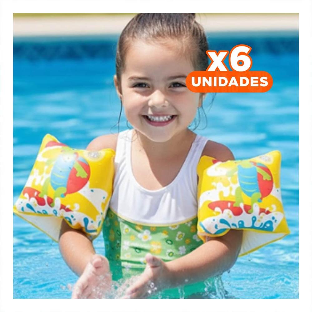 Pack6 Manguitos Infantiles Animales Acuaticos Tortuga 32043 para Juegos en Piscina