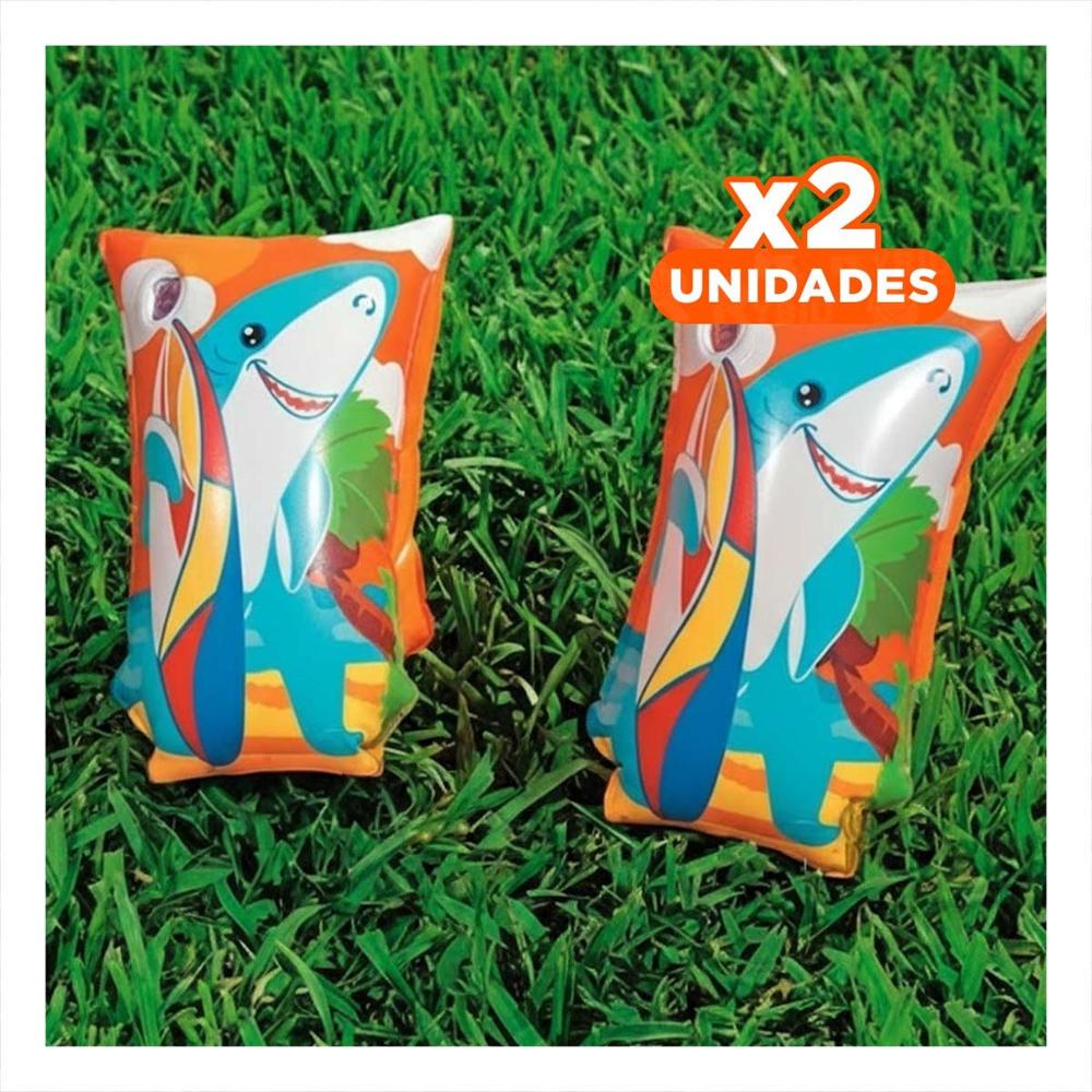 Pack2 Manguitos Divertidos Animales Acuaticos Tiburon 32102 para Actividades Y+Papel Regalo
