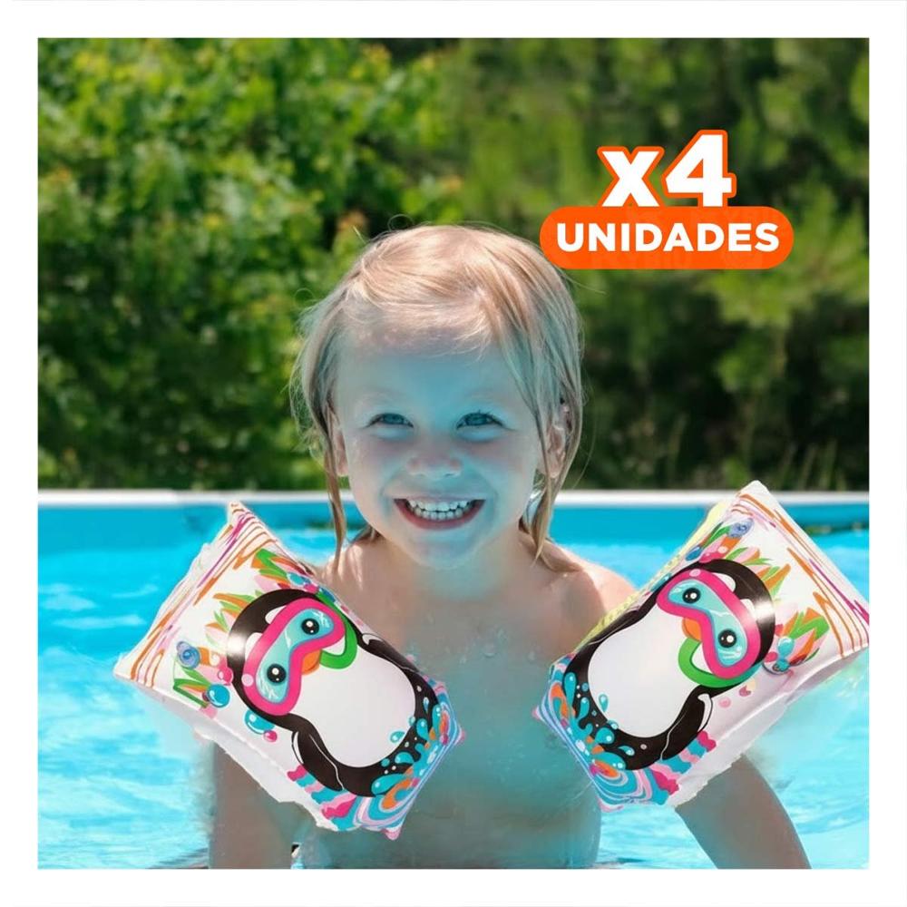 Pack4 Pulseras Divertidas Animales Acuaticos Pinguino 32102 para Actividades Y+Papel Regalo
