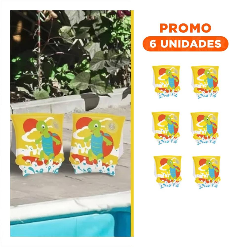 Pack6 Aros Infantiles Animales Acuaticos Tortuga 32043 para Actividades Y+Regalo Sticker