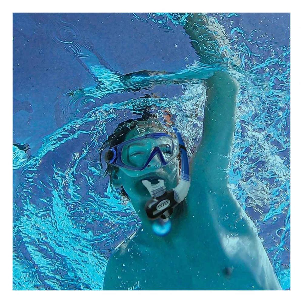 Set De Buceo De 2 Pz Azul para Actividades Acuaticas en Playa y Piscina