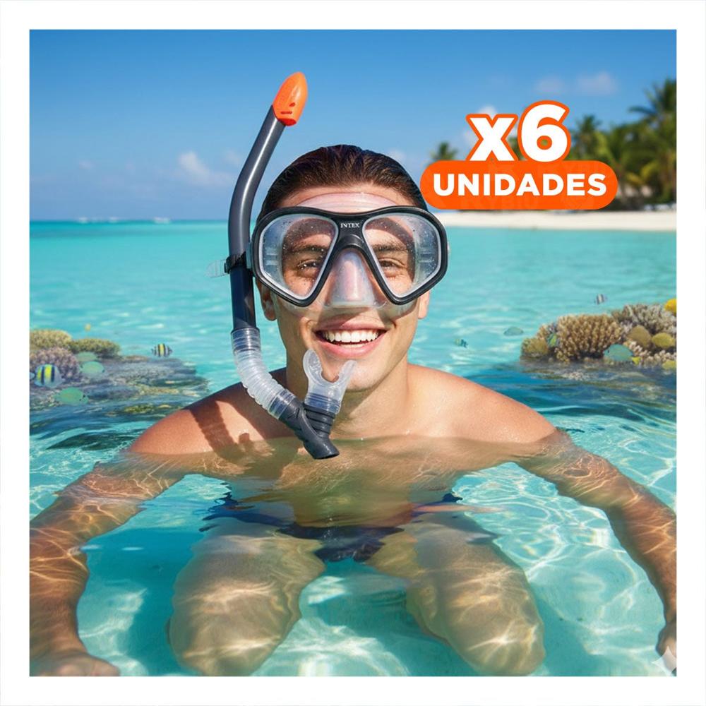 Pack6 Equipo Marino 2 Pz para Diversion en el Mar o Piscina Y+Papel Regalo