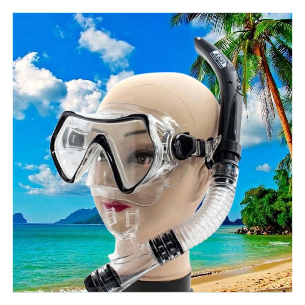 Set de Buceo 2 Pcs con Lente de Vidrio para Uso Recreativo en Agua