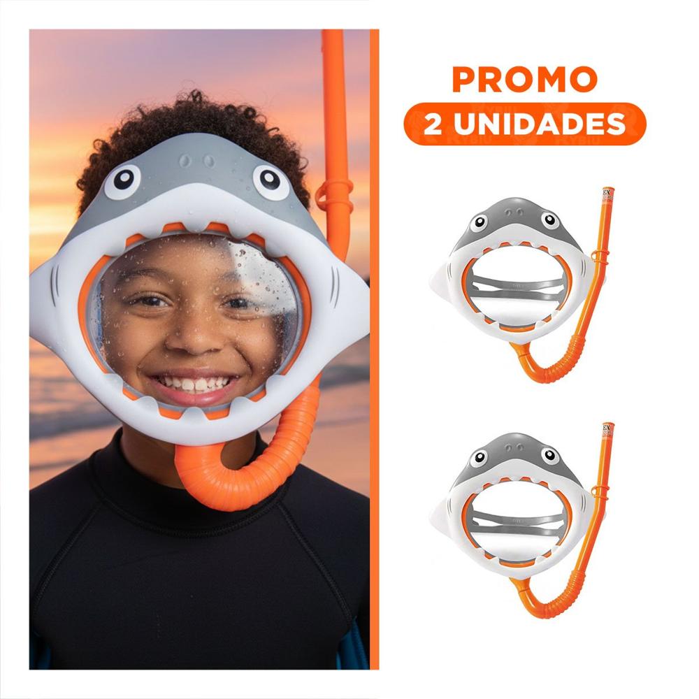 Pack2 Kit Deportivo 2 Pcs Tiburon para Uso en Piscina y Playa Y+Regalo Sticker