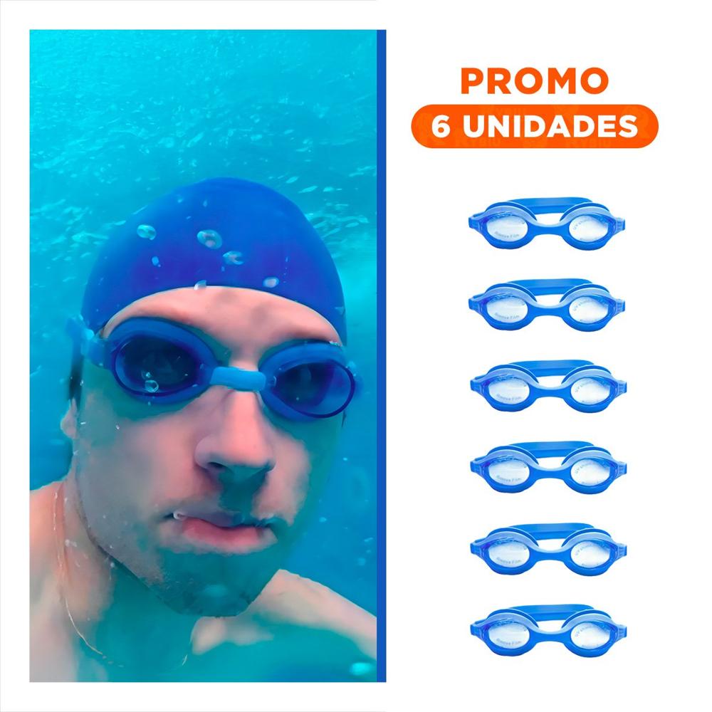 Pack6 Gafas de Natacion con Ajuste Ergonómico para Adultos Y+Regalo Sticker