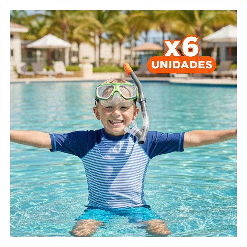 Pack6 Accesorio Deportivo De Natacion 02 Blanco Verde para Piscina