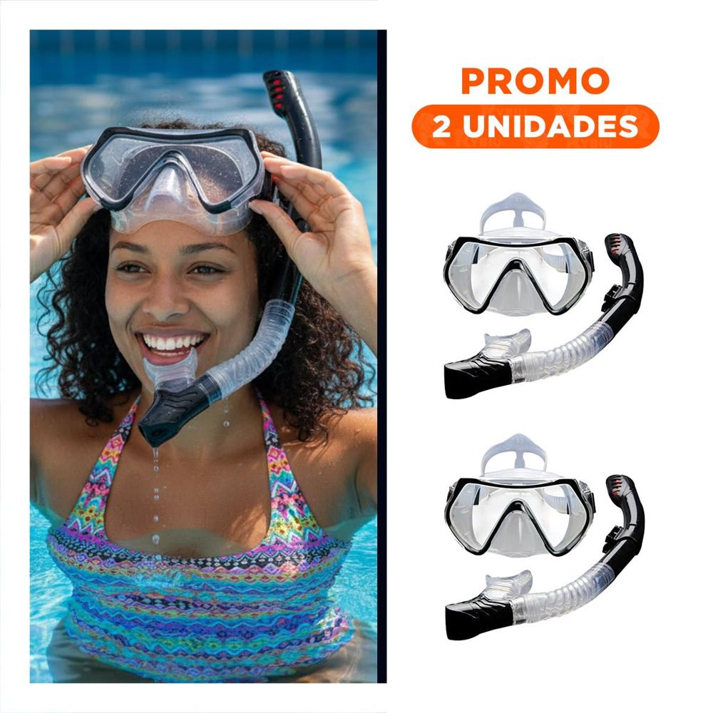 Pack2 Pack Acuatico de Buceo 2 Pcs con Lente de Vidrio para Uso Recreativo Y+Regalo Sticker