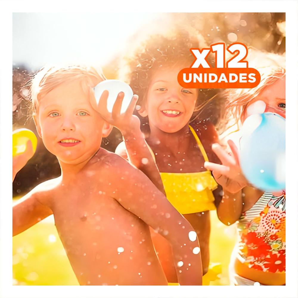 Pack12 Pelotas de Agua con Llenado Rapido para Juegos al Aire Libre en Casa