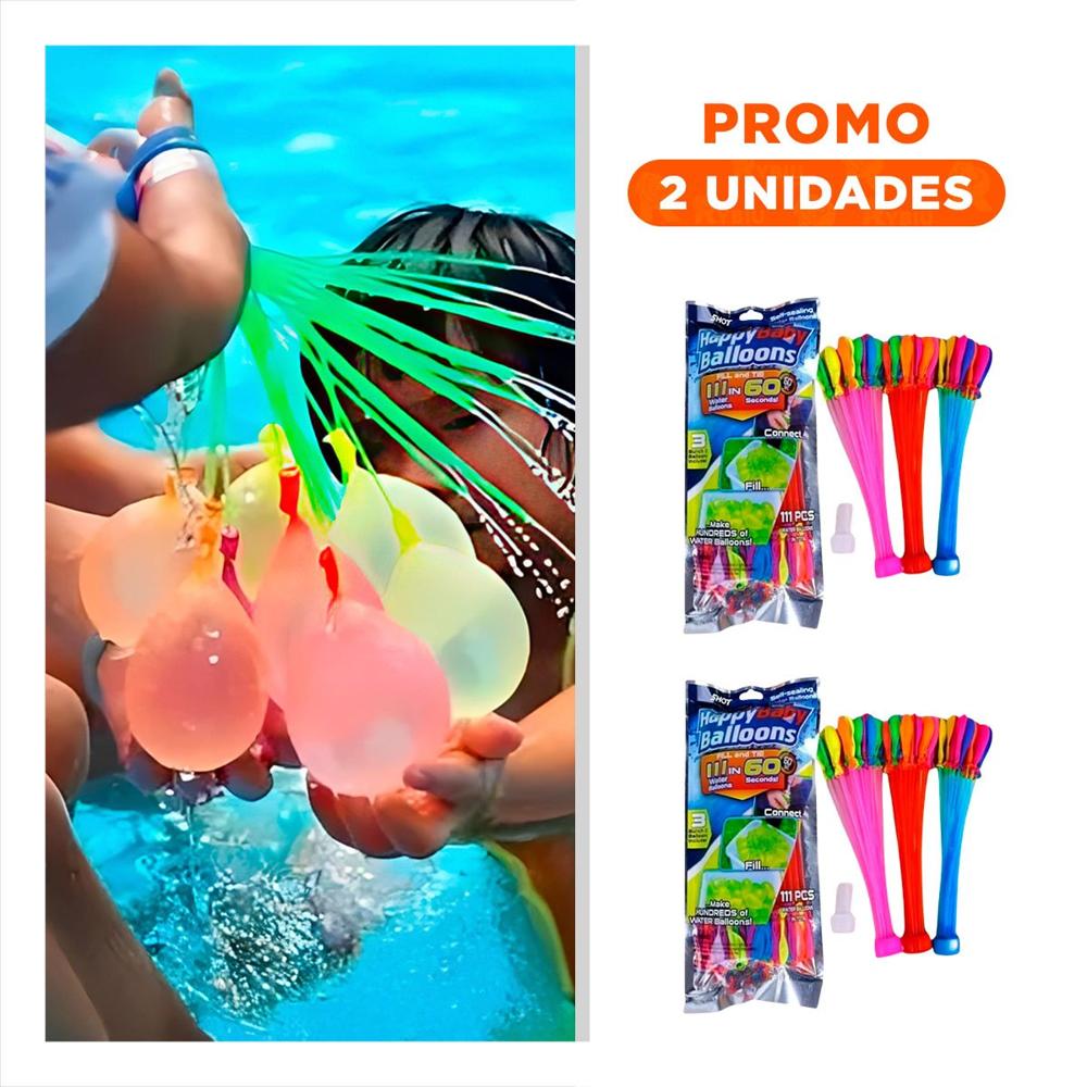 Pack2 Globos de Agua con Llenado Rapido para Juegos de Verano en Casa Hogar Sol