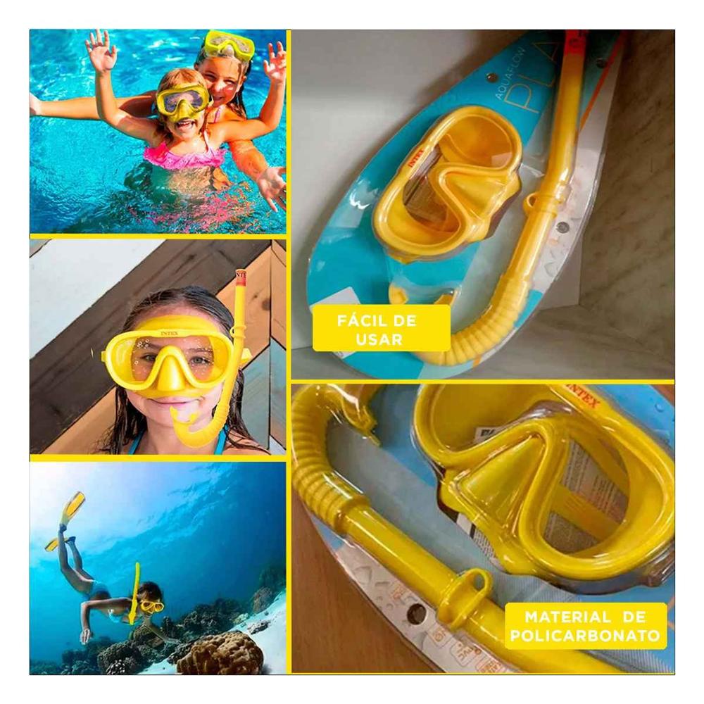 Conjunto De Natacion Infantil Amarillo para Uso Recreativo Y+Ligas Regalo