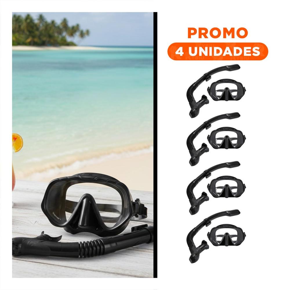Pack4 Juego Para Buceo 2 Pcs para Uso Recreativo en el Agua