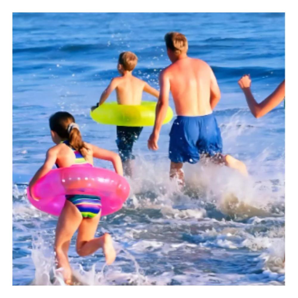 Salvavidas Transparente Rosado Flotante Inflable para Piscina Hogar Casa