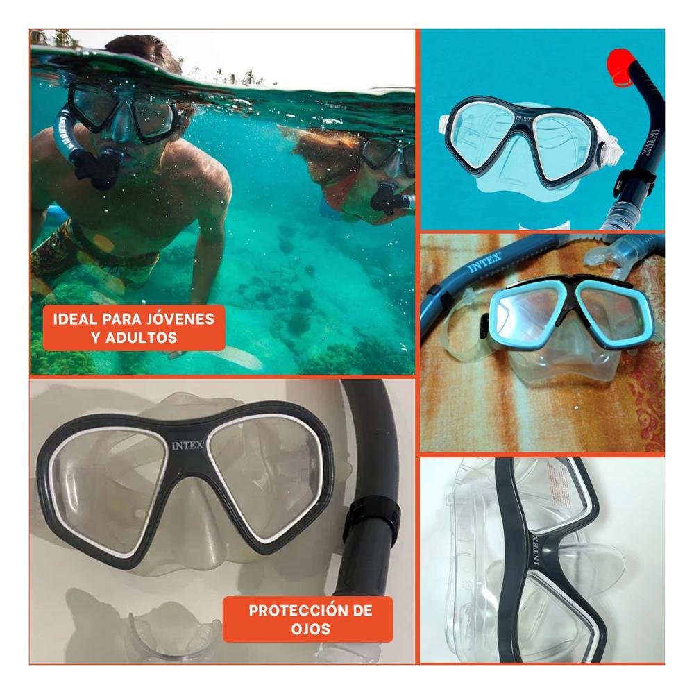 Combo de Buceo 2 Pz para Diversion Acuatica en Playa o Piscina Y+Ligas Regalo