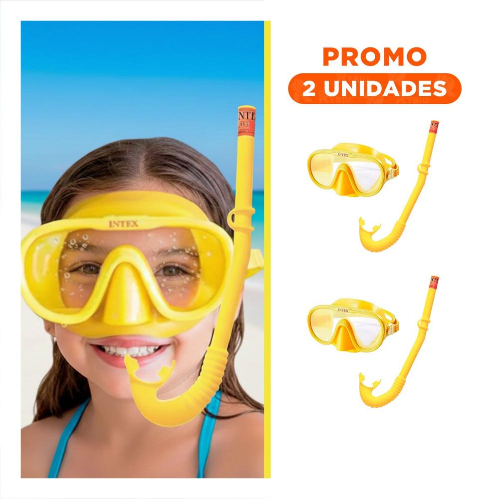 Pack2 Conjunto Para Natacion Amarillo para Uso en Playa Y+Regalo Sticker