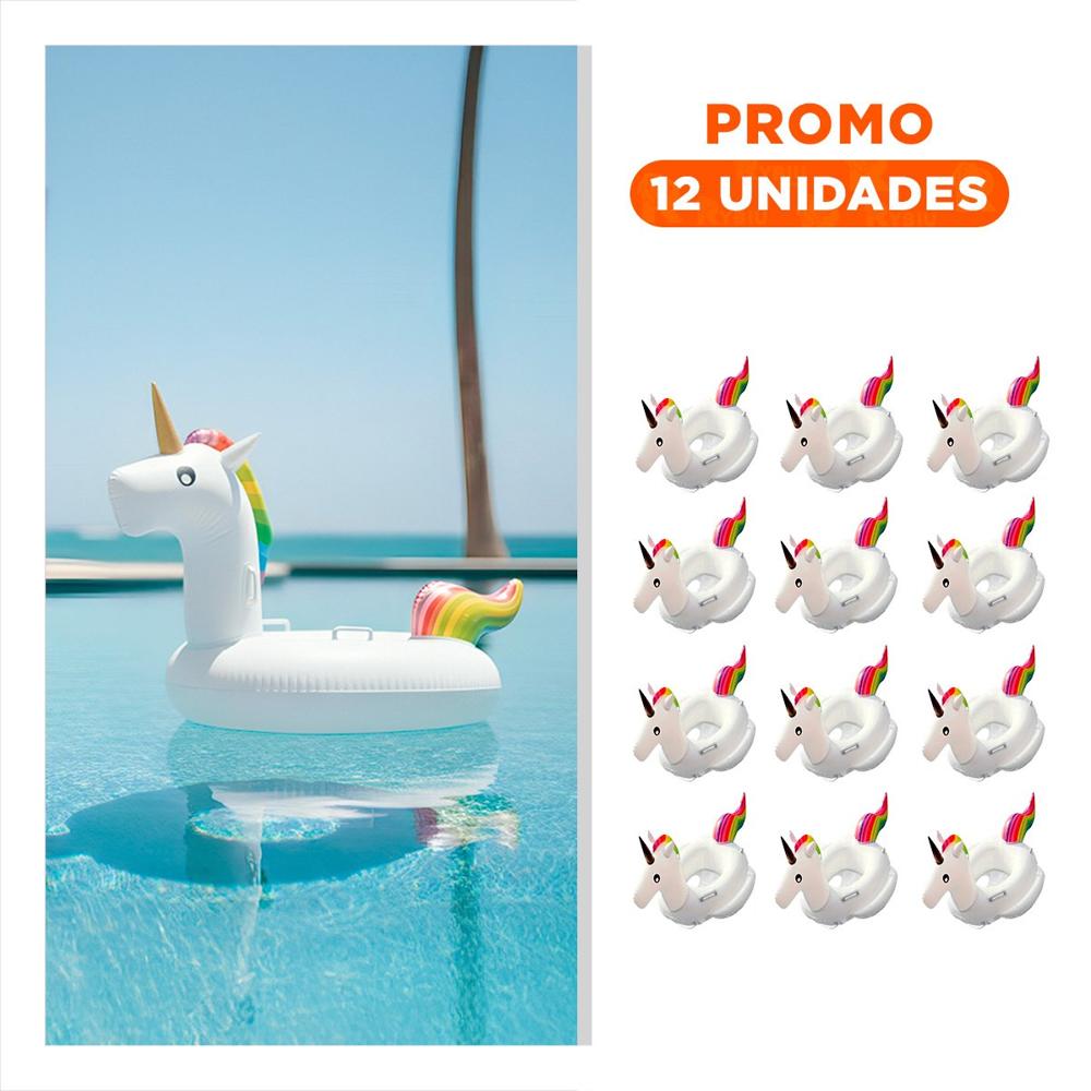 Pack12 Pegaso con Asa Inflable para Piscina y Playa Diseno Llamativo Y+Regalo Sticker
