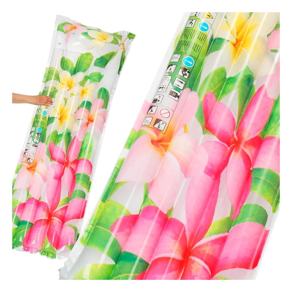 Superficie Inflable Decoracion Hogar Casa Festivo Rosado Verde Flores Hojas Y+Ligas Regalo