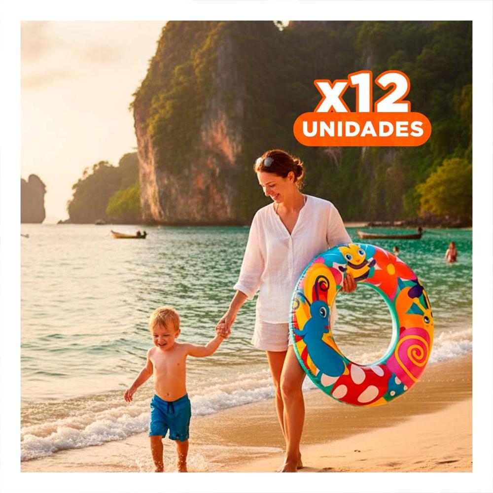 Pack12 Opcion Caracol Multicolor para Piscina Hogar Juegos de Agua y Verano