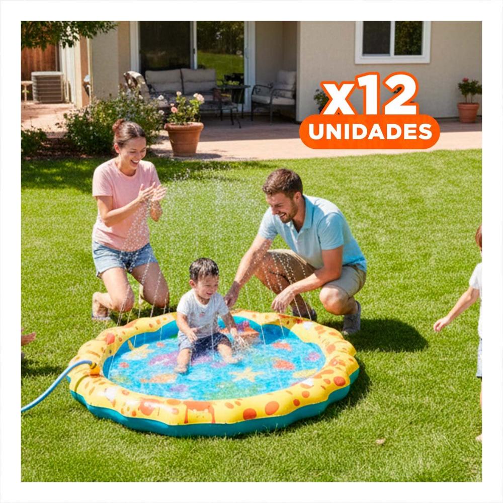 Pack12 Complemento Inflable Marino Amarillo y Celeste Hogar