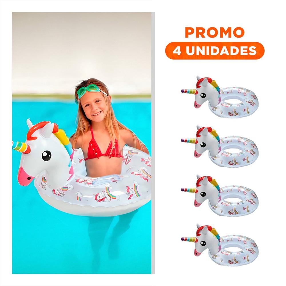 Pack4 Muneco Unicornio Transparente Decorativo para Hogar Y+Regalo Sticker
