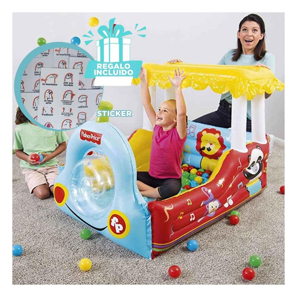 Ferrocarril de Juguete con 25 Pelotas para Juego Infantil y Diversion en Casa Y+Regalo Sticker